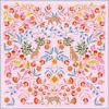 Jessie Zhao New York Double Sided Wool Silk Scarf Of Pink Blossom Jungle