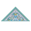 Jessie Zhao New York Double Sided Wool Silk Triangle Scarf Of Shapes Reconstruction