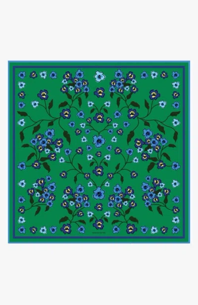 Jessie Zhao New York Emerald Echo Double Sided Silk Scarf In Metallic