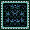 Jessie Zhao New York Garden Nocturne Double Sided Silk Scarf In Blue