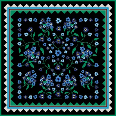 Jessie Zhao New York Garden Nocturne Double Sided Silk Scarf