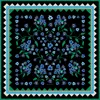 Jessie Zhao New York Garden Nocturne Double Sided Silk Scarf In Multi