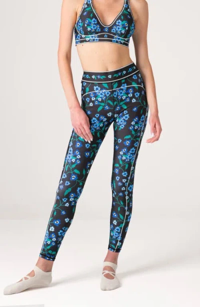 Jessie Zhao New York Garden Nocturne High-waisted Leggings In Black