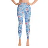 Jessie Zhao New York High Waist Yoga Leggings In Blue Jungle