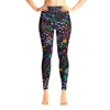 Jessie Zhao New York High Waist Yoga Leggings In Night Dreaming Of Garden