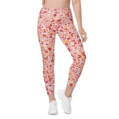 Jessie Zhao New York High Waist Yoga Leggings In Red Garden