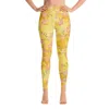 Jessie Zhao New York High Waist Yoga Leggings In Yellow Landscape