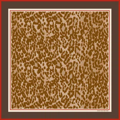 Jessie Zhao New York Leopard Allure Double Sided Silk Scarf In Multi