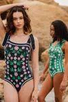 Jessie Zhao New York Midnight Bloom Reversible One-piece Swimsuit In Multi
