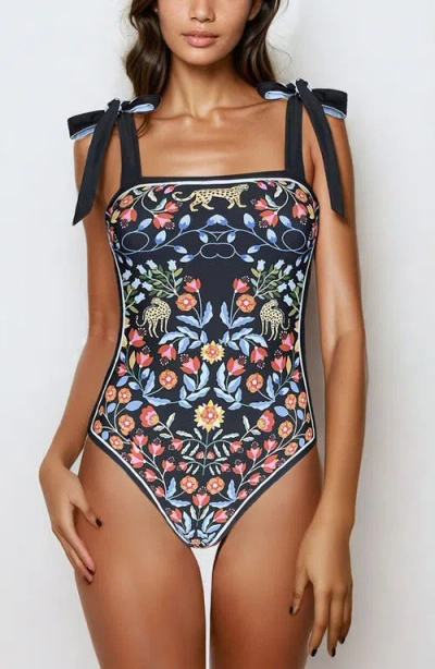 Jessie Zhao New York Night Imagination Reversible One Piece Swimsuit