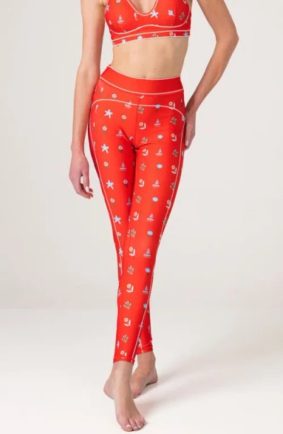 Jessie Zhao New York Red Tides High-waisted Leggings