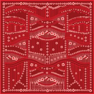 Jessie Zhao New York Scarlet Rhythm Double Sided Silk Scarf In Red
