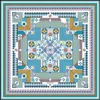 Jessie Zhao New York Double Sided Wool Silk Triangle Scarf Of Shapes Reconstruction In Multi