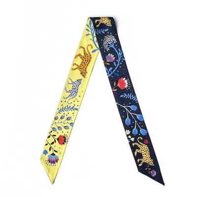 Jessie Zhao New York Silk Skinny Scarf Of Amazon Rainforest Journey