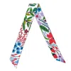 Jessie Zhao New York Silk Skinny Scarf Of Bloom