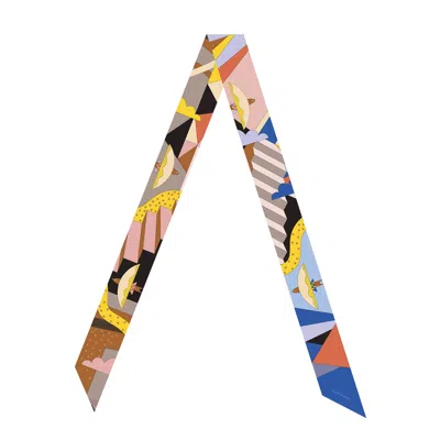 Jessie Zhao New York Silk Skinny Scarf Of Imagination