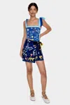 Jessie Zhao New York Swim Cover Up Skirt-amazon Rainforest In Blue