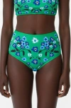 Jessie Zhao New York Tropical Escape Reversible Bikini Bottom In Green