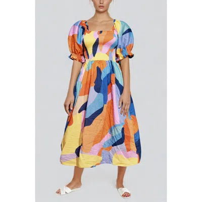 Jessie Zhao New York Women's Tropical Love Smocked Midi Dress In Multi