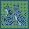 Jessie Zhao New York Twin Leopards Double Sided Silk Scarf
