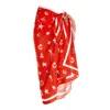 Jessie Zhao New York Women's Beach Sarong Wrap - Red Tides In Red