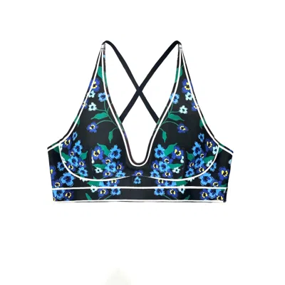 Jessie Zhao New York Women's Black Garden Nocturne Sports Bra