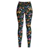 Jessie Zhao New York High Waist Yoga Leggings In Jungle Night In Black