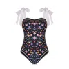 Jessie Zhao New York Women's Black Jungle Puzzle Reversible One-piece Swimsuit In Black