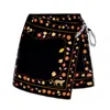 Jessie Zhao New York Women's Black / White Swim Cover Up Skirt-night Imagination In Multi
