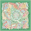Jessie Zhao New York Double Sided Silk Scarf Of Garden In Green