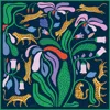 Jessie Zhao New York Double Sided Wool Silk Scarf Of Jungle Night