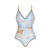 Jessie Zhao New York Jungle Adventure Reversible V-neck One-piece Swimsuit In Multi