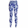 Jessie Zhao New York High Waist Yoga Leggings In Animal World In Blue