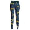 Jessie Zhao New York High Waist Yoga Leggings In Leopards Land In Blue