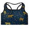 Jessie Zhao New York Women's Blue Sports Bra In Leopards Land In Blue