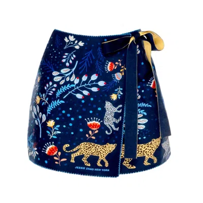 Jessie Zhao New York Women's Blue / Yellow / Yellow Swim Cover Up Skirt-amazon Rainforest