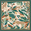 Jessie Zhao New York Double Sided Silk Scarf Of Green Wonderland In Multi