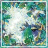 Jessie Zhao New York Silk Scarf Of Summer Forest Imagination In Green