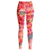 Jessie Zhao New York High Waist Yoga Leggings In Crossing Red In Red