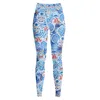 Jessie Zhao New York High Waist Yoga Leggings In Blue Jungle In Blue