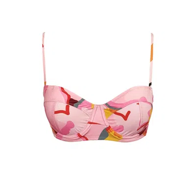 Jessie Zhao New York Aurora Bloom Underwire Bikini Top In Multi