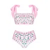 Jessie Zhao New York Women's Pink / Purple Pink Blossom Reversible Two-piece Swimsuit In Pink/purple