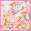 Jessie Zhao New York Double Sided Silk Scarf Of Around The World In Multi