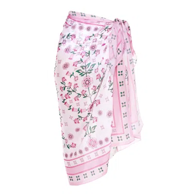 Jessie Zhao New York Women's Pink / Purple Beach Sarong Wrap – Pink Blossom