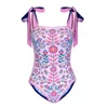 Jessie Zhao New York Women's Pink / Purple Pink Garden Reversible One Piece Swimsuit In Pink/purple