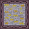 Jessie Zhao New York Women's Pink / Purple Silk Bandana With Yellow Leopards