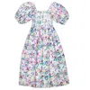 Jessie Zhao New York Women's Pink / Purple Violet Garden Smocked Cotton Silk Dress In Pink/purple