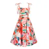 Jessie Zhao New York Women's Red Grace Floral Cotton Sleeveless Midi Dress In Red/green
