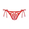 Jessie Zhao New York Women's Red / White Coral Garden Reversible Tie Side Bottom In Red