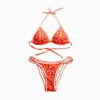 Jessie Zhao New York Red Garden Reversible Bikini Set